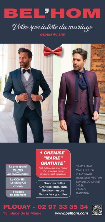 Bel Hom Costume pour le mariage et les VRP